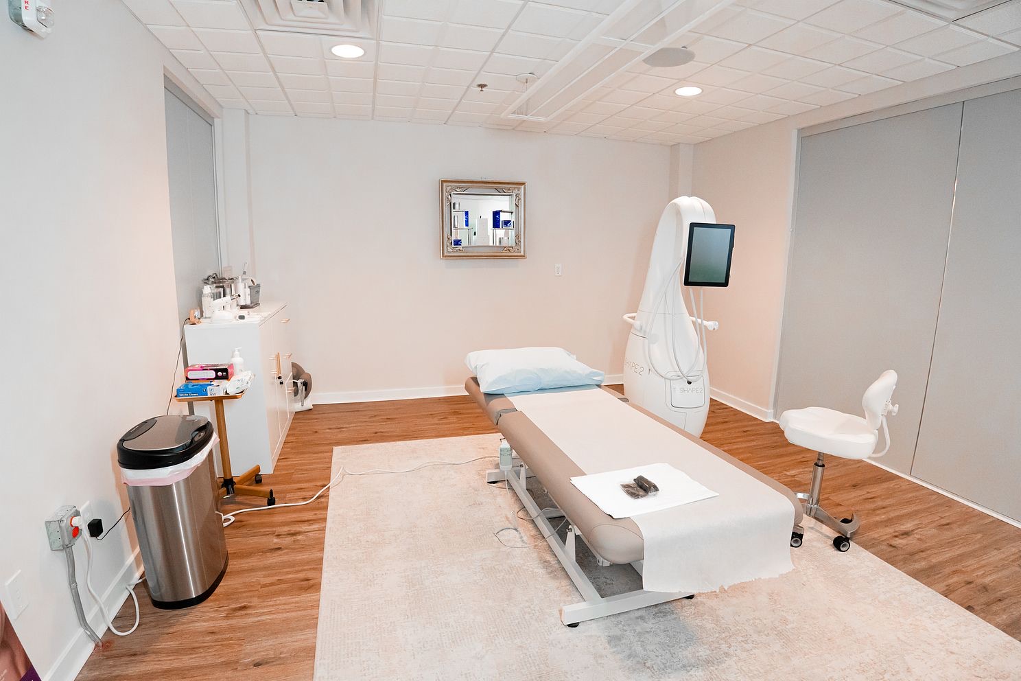 Treatment room at Glow By Laser