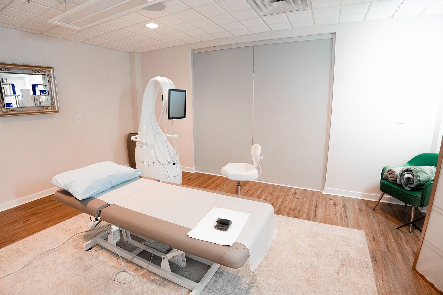 Treatment room at Glow By Laser